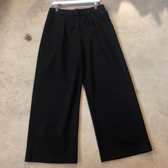 Velvet by Graham & Spencer Leona Black Ponte Wide Leg Trousers - Picture 2 of 9